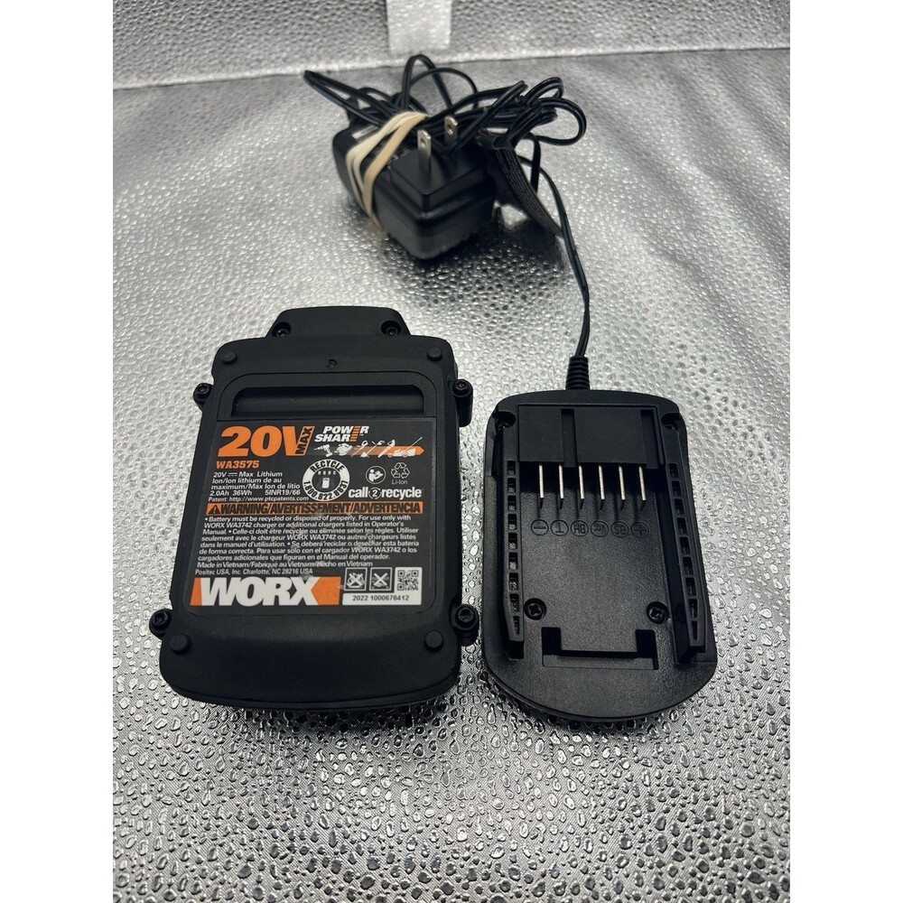 WORX 20V Max Lithium Power Share 2.0Ah Battery WA3575 With Charger